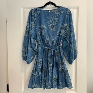 EUC Flying Tomato Tie Waist Dress. Sz. S Blue